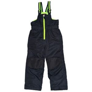 Swiss Tech Unisex Kids Snow Bibs with High Visibility Trim Black Size 4-5